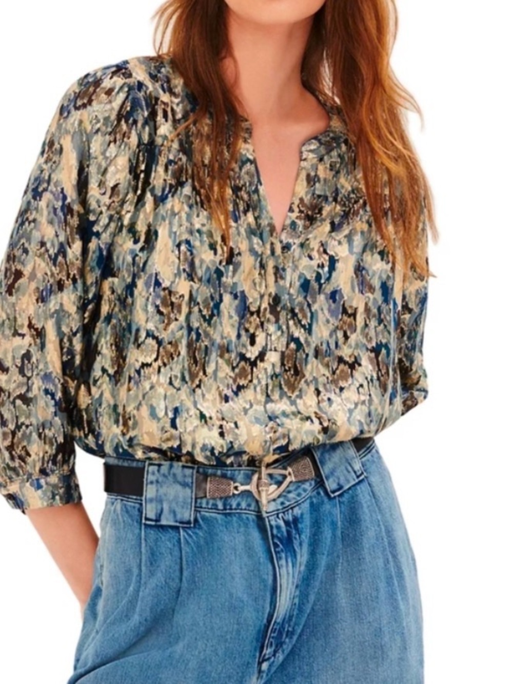 ba&sh Silk Gaby Blouse